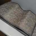 Collive Kitchen Mats for Floor 2PCS, Cushioned Anti Fatigue Mat Non Slip Waterproof Kitchens Sink Rug, Vintage Spring Floral Rugs Comfort Standing Mat for Laundry, Desk, Bar, Office, Black (17.3"x47"+17.3"x29")