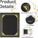 30 Packs Certificate Holders, Black Certificate Covers, Diploma Holders, Certificate Folders with Gold Foil Border for Letter Size 8.5" x 11" Certificates, Diploma, Documents, Award Cover