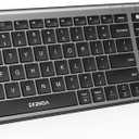 seenda Wireless Bluetooth Keyboard and Mouse Combo, COE401 Rechargeable Slim Keyboard Mouse, 3 Multi-Device Connection, Compact Quiet Set Compatible for Mac/Windows Laptop MacBook iPad, Black Gray