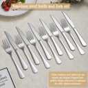 Evanda Steak Knives Set 24 Piece, Stainless Steel 12 Dinner Forks and 12 Dinner Knives Set, Steak Knives Steak Forks, Dishwasher Safe