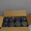 novelinks 8 oz Clear Plastic Jars with Airtight Lids, 16 Pack Plastic Mason Jars with Lids 8oz, Refillable Storage Slime Containers & Small Spice Jar for Kitchen Organization (16 Pack, Black)