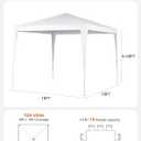 10x10 FT Portable Canopy Tent (Without Sidewalls),White