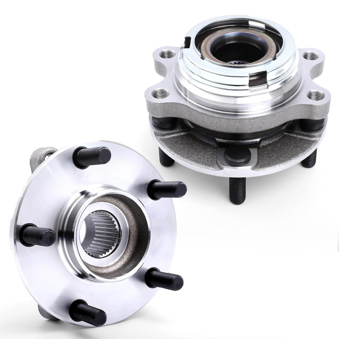 513296(2 Pack),Front Wheel Bearing and Hub Assembly,Double Row Chrome Steel Assembly for Nissan Altima/Maxima/Murano/Pathfinder & Infiniti JX35/QX50/QX60-32 Spline, ISO/IATF Certified