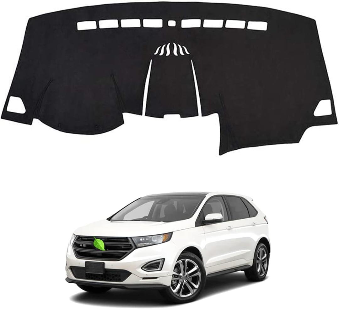 Cartist Dashboard Cover Mat for 2015-2022 2023 2024 2025 2026 Ford Edge Accessories Dash Cover Flannel Dash Mat Sunshade Glare UV Rays Protector