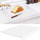 Acrylic Cutting Boards for Kitchen CounterClear Cutting Board for Countertop with Lip, Upgraded Thicker Non-Slip Transparent Acrylic Cutting Board for Countertop, for Home or Restaurant (16x12in)