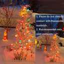 Couah C7 Christmas Lights, 25Ft Ceramic Vintage Christmas Lights with 25 Multicolor C7 Bulbs, Hanging for Xmas Tree Party Backyard Wedding Party Decor- Green Wire