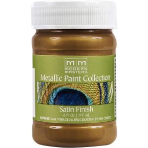 6 oz Modern Masters ME238 Blackened Bronze Metallic Paint Collection, Satin Water-Based Decorative Metallic Paint