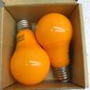 Orange Light Bulbs, 9Watts (60w Equivalent), E26 Base, for Halloween Christmas Party Bar Decor, 2-Pack