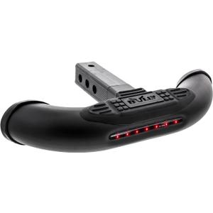 Black Bull Steel Hitch Step w/LED Brake Light  1.25" & 2" Receiver Fit  Works on Chevy Ford Toyota GMC Ram Jeep  350lb Capacity