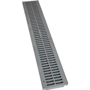 NDS 241-1 Spee-D Channel Drain Grate, Plastic, 4-1/8-Inch wide X 2-Feet long, for Driveways, Patios, Pool Decks and Commercial Areas, Gray