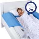 2-Pack Inflatable Bed Rail for Toddlers - Secure Travel Bed Bumpers - Bed Guard for Kids - Blow up Bed Rail for Twin, Full, Queen, King Size Beds