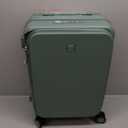 Hanke 20 Inch Expandable Carry On Luggage with Cup Holder 22x14x9 Airline Approved, Top Opening Hard Shell Suitcases with Wheels, Carry-On Travel Suitcase Trunk Luggage with Lock, Forest Green
