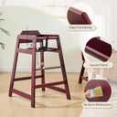 2 Pack High Chair for Baby & Toddler,Restaurant Style-Burgundy