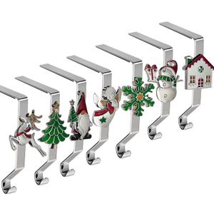 Christmas Stocking Holders Set of 7, Christmas Stocking Holders for Mantle Set of 7, Fireplace Stocking Hangers 7 Pack, Stocking Stand, Farmhouse Rustic Xmas Decorations for Home Indoor