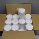 24Pack 8oz Plastic Jar Storage Container with White Lids Airtight Clear Wide-mouth Slime Storage Jars for Cosmetic Cream Light Clay