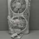 shinic Window Fan with Reversible Airflow Quiet, Twin 9" Blades, Full Remote Control, 3 Functions-3 Speeds, Bathroom Kitchen Window Exhaust Fan, Width Adjustable (From 23.5" to 37") ETL Certified