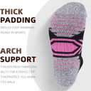 Women's sports socks running comfortable with Cushion anti-bubble 3 pairs low-top high-performance soft socks (7-10, 3 Pair Black/White/Orange)