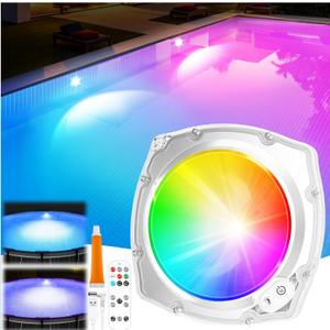 Rechargeable Submersible Pool Lights with Remote, 5000mAh Underwater Led Pool Light for Above Ground Pool Lights Waterproof, 9 Modes Color Changing Magnetic Swimming Inground Pool Lights-1PC
