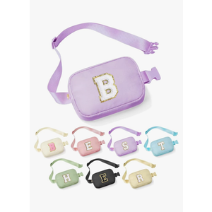 Birthday Gifts for Women - 30th 40th 50th 60th 70th Birthday Gifts for Mom Daughter Her Friend Sister Girlfriend, Personalized Gifts Christmas Gifts, Initial Belt Bag Crossbody Bags, Purple B