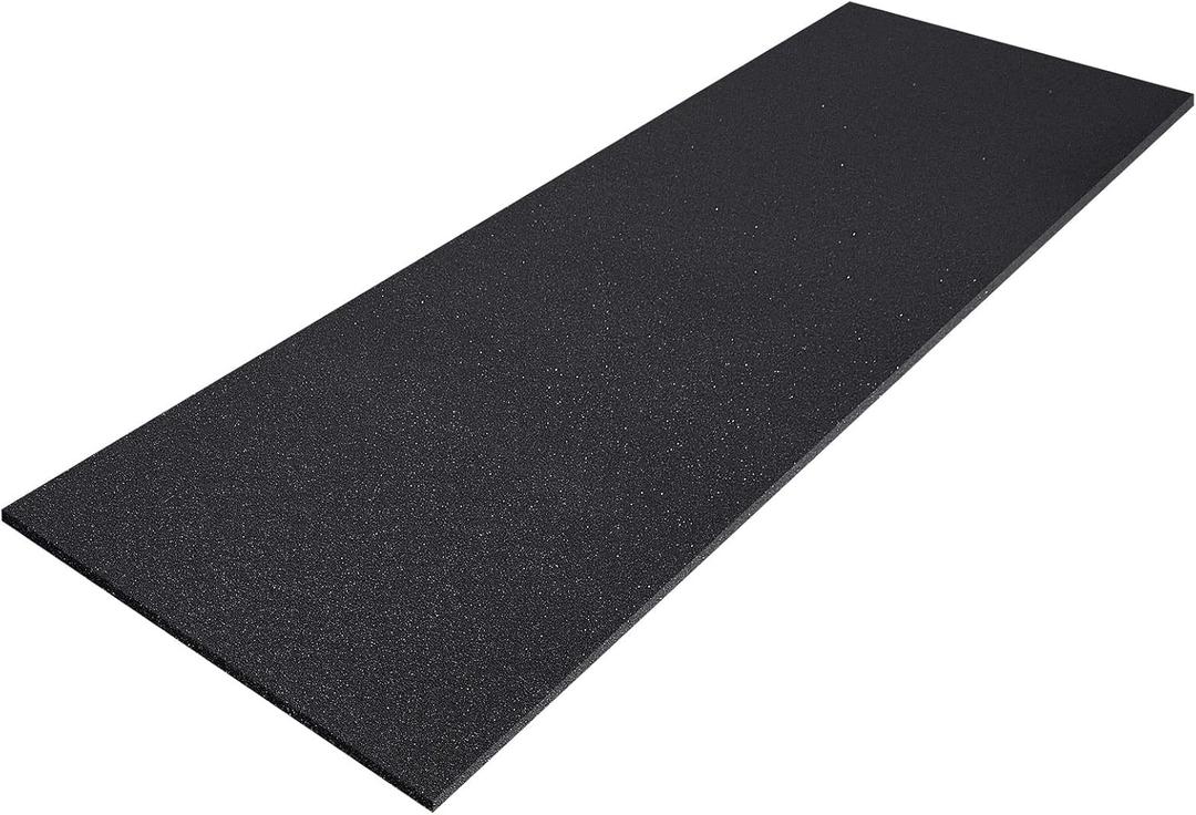 Amylove Polyurethane Foam 24" x 72" High Density Cushion Upholstery Foam Sheet for Seat Replacement DIY Projects Chairs Headboards Sofas Home(1/2" x 24" x 72",Black)