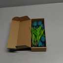 Mandy's Artificial Tulips 20 Stems Teal PU Faux Flowers for Valentine's Day and Easter Decorations Wedding Home Decor 13.5 Inch