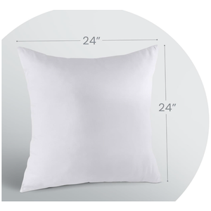 24x24 Pillow Inserts, Set of 2, White – Indoor Decorative Throw Pillows for Bed, Sofa & Couch – Soft, Supportive & Fluffy Cushion