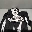 Men's Halloween Skeleton Costume, Deluxe Comfy Easy for Adult Double Sided Skeleton Jumpsuit with Hood﻿ Large