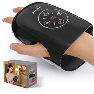 Hand Massager, 9 Modes 9 Intensities Hand Massage, Cordless Hand Massager for Arthritis and Carpal Tunnel, Gift for Men Women Parents Relaxation at Office, Black
