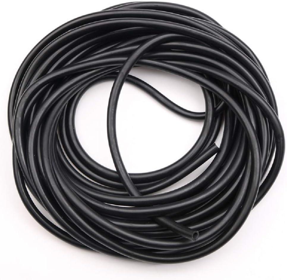 10FT Black Latex Rubber Tubing,3/8in OD 1/4in ID Black ONE Continuous Piece