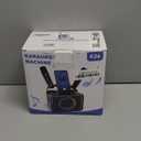 Karaoke Machine,Portable Bluetooth Speaker with 2 Wireless Microphone for Adults & Kids with LED Lights, Karaoke Microphone with PA System Supports USB/TF/AUX,Gift for Party (Black)