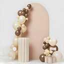 6.6 FT Nude Arch Backdrop Cover, Nude Chiara Backdrop Cover, Champagne Wedding Arch Cover, Arch Backdrops Stand Cover for Birthday Wedding Party Photography