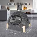 Pozico Portable Cat Tent Bed Foldable Indoor Tent Bed for Cats & Small Dogs, Washable Cushion, Cozy Hideaway for Kittens & Cats, Easy Assembly & Travel