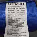 VEVOR 4" x30' Heavy Duty Flatbed Strap, 18k Break Strength, Blue, 6,000 lbs working load limit. Premium cargo tie down straps with steel flat hooks for trucks, trailers, farms and rescues, 1 