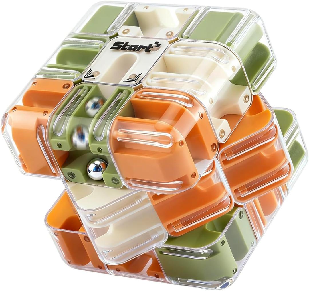 3D Maze Cube Ball Puzzle - Brain Teaser Game for Adults, Teens & Kids 8+ | Educational Sensory Fidget Toy for Focus & Logical Thinking | Durable Travel & Birthday for Boys Girls