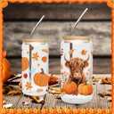 UV DTF Cup Wraps for 16 oz - 18 Sheet Fall UV DTF Transfer Stickers, Fall Cup Wraps for Glass, Harvest Waterproof Decals, Autumn Festival DIY Crafts for Family