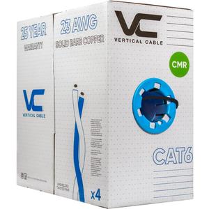 Vertical Cable Cat6, 550 MHz, UTP, 23AWG, Solid Bare Copper,1000ft, Bulk Ethernet Cable - 060 Series, Black