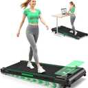 Walking Pad Treadmill, 6.2MPH Under Desk Walking Pad with 10% Incline, Treadmills for Home with Double Frame, 2.75HP Brushless Drive, 12 HIIT Programs, Remote Control, 350LBS Capacity
