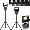 10000mAh Rechargeable Work Light with Stand 5 ft Max Height, Cordless Work Light Dimmable 10000 Lumens Tripod Work Light Construction Essentials Gear Emergency floodlight with Detachable Tripod