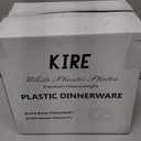 KIRE 120PCS White Plastic Plates - Heavy Duty White Disposable Plates for Party/Wedding - Include 60Pieces 10.25inch White Dinner Plates - 60Pieces 7.5inch White Dessert/Salad Plates