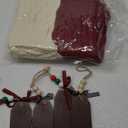 Christmas Stockings, 4 Pack 18" Large Cable Knit Xmas Stockings Personalized with Wooden Name Tags for Christmas Decorations Family Holiday Party Decor (Burgundy, Ivory)