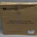 EasyPAG 3 Single Pocket Wall File Organizer, Mesh Hanging File Folder Organizer for Letter/A4 Size Folders, Wall Mounted Vertical Mail Holder for Paperwork, Office, Home, School, White