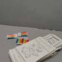 Dispowreath 30 Pcs Valentine's Day Paper Coloring Bags with Handle Color You Own Valentine Cartoon DIY Candy Bag with 30 Pcs Watercolor Pens Craft Goody Bag for Kids Party Favor Gift (Stylish Style)