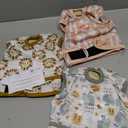 Langsprit Washable Female Dog Diapers (3 Pack) -Doggie Reusable Diapers for Doggy Puppy Female in Period - Highly Absorbent Dog Heat Panties with Adjustable Snaps (Rabbit, Owl, Lion, Large)