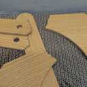 EHEYCIGA Cardboard Cat Scratcher for Indoor Cats, 32 Inch L Shaped Vertical Cat Scratching Board with Ball Cat Toy, Extra Large Cat Scratcher Pad, Brown