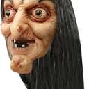 Realistic Face Mask for Adults Human Face Old Man Mask Wrinkle Face Mask Halloween Scary Mask Ghost Alien Mask(10ATN)