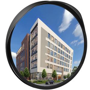 Driveway Mirror " , Blind Spot Convex Mirror with Adjustable Fixing Bracket, Wide Angle Clear View for Garage Home Parking Factory Office