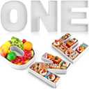 3 Pcs Large Charcuterie Letter 12'' Fillable Tray Charcuterie Box DIY Cardboard Letter Trays for Food 1st 2nd Birthday Anniversary Baby Shower Party Dessert Table(One)