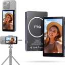 Vlog Selfie Monitor Screen, Magnetic Phone Vlog Selfie Monitor Screen 4K 30fps Bluetooth Remote, Back Camera Monitor for Vlog Live Stream TikTok, Compatible with iPhone & Android