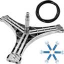 DC97-15491A Washer Flange Shaft Assembly Replaces AP4458785 2077008 fit for Samsung Washers WF330ANB WF330ANW + 6 PCS DC60-40137A Spider Arm Samsung Washer Hex Bolts prime & swift