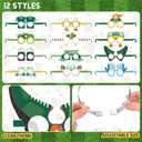 24 Pcs Golf Themed Party Paper Eyeglasses Photo Booth Props Colorful Novelty Golf Ball Cart Paper Glasses Decorations for Adult Ball Sports Theme Birthday Party Decoration